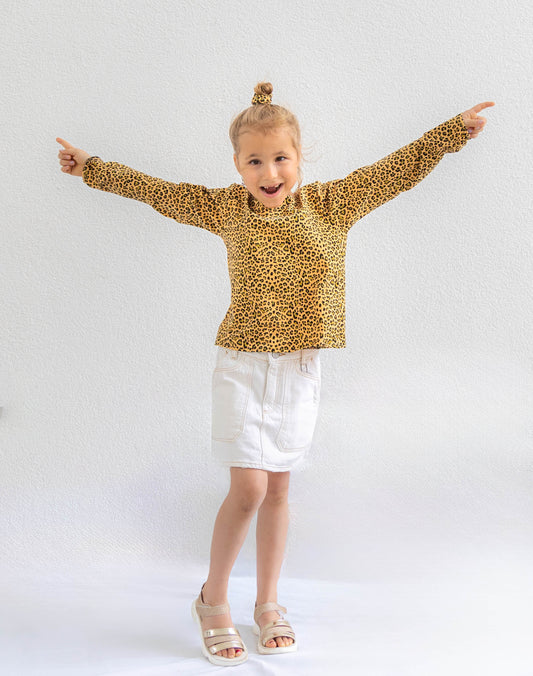 Leaping Leopard Longsleeve (gelb)