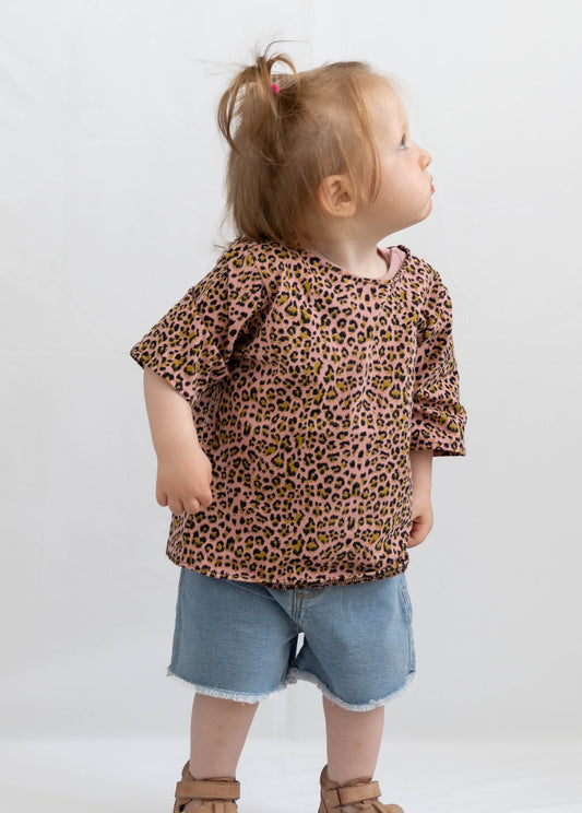 Leaping Leopard T-Shirts (rosa)