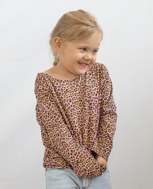 Leaping Leopard Longsleeve (rosa)